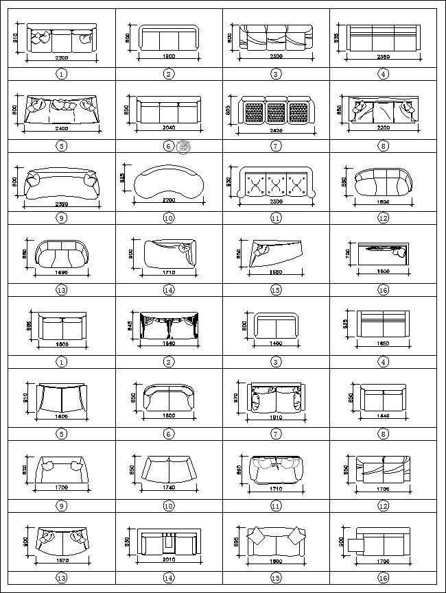 Best sofa blocks and elevation