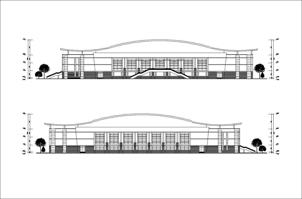 ★【Stadium Design Drawings】 Stadium Floor Plans and Drawings-Elevations, Design  concept, and Details