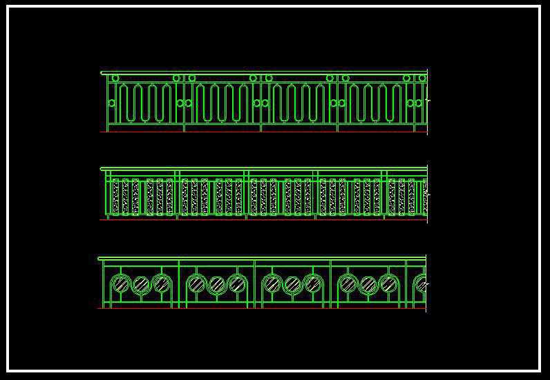 Wrought iron railing fence 