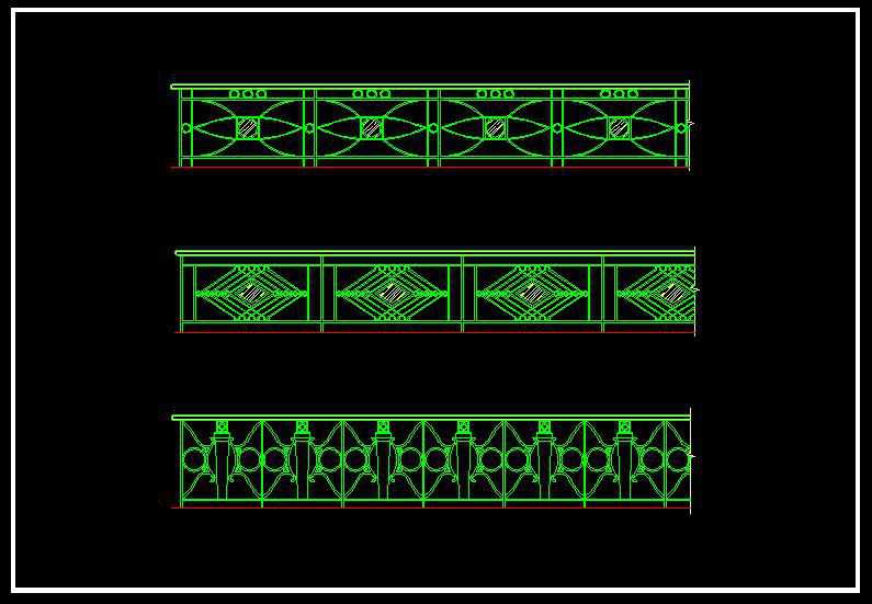 Wrought iron railing fence 