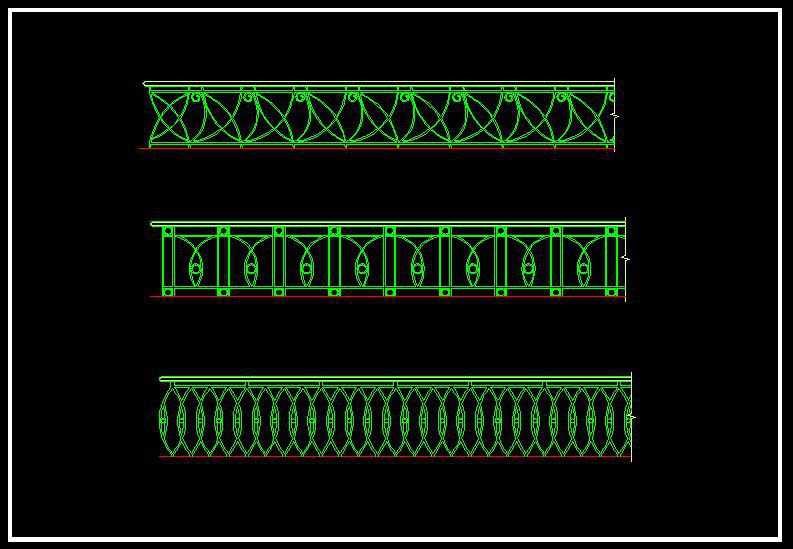 Wrought iron railing fence 